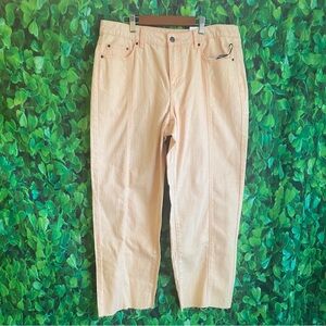 New - Peach Straight Leg Denim